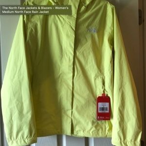 North Face Yellow Venture Rain Jacket NWOT